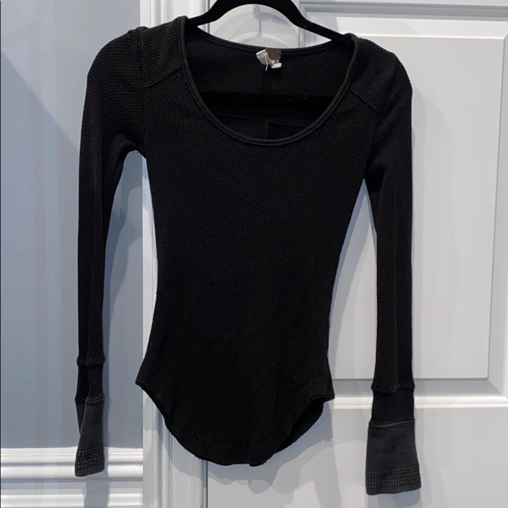 Free people black long sleeve